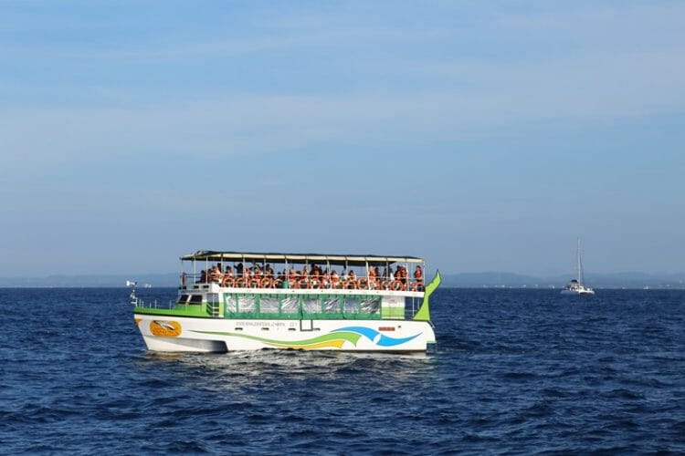 Whale watching boats in Mirissa Sri Lanka