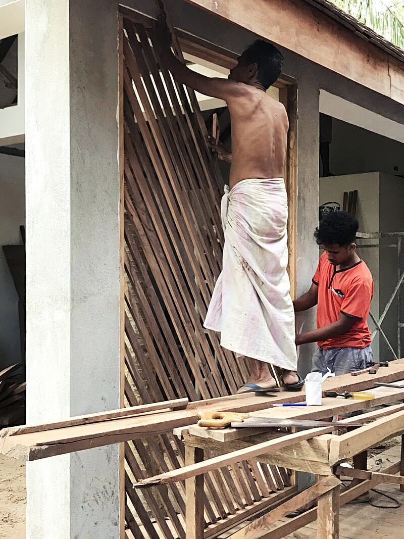 Sam and Lolas Hiriketiya pool villas in Sri Lanka during construction
