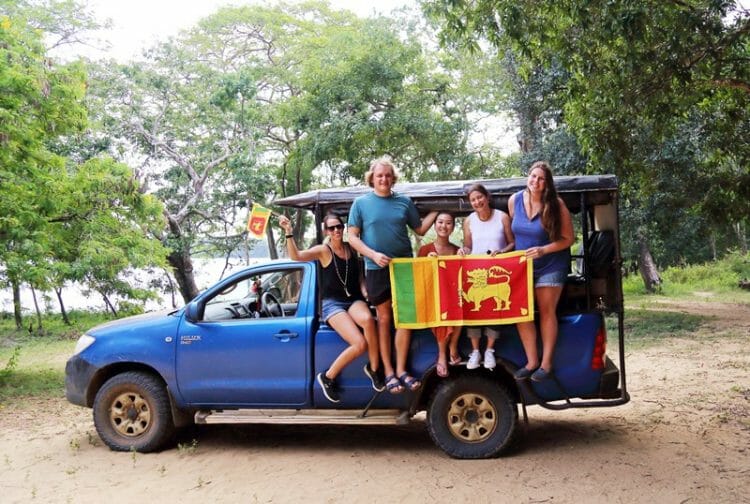 Jeep safari in Wilpattu National Park in Sri Lanka