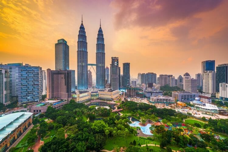 Kuala Lumpur Skyline in Malaysia