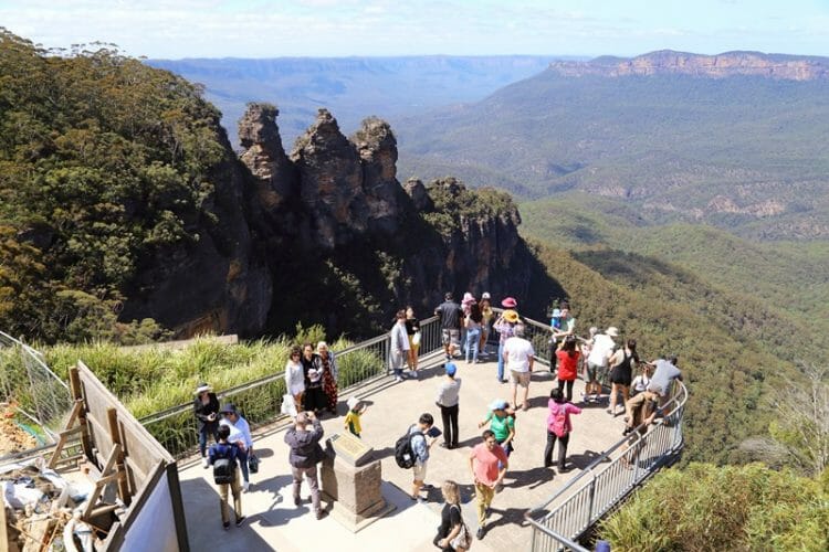 Echo Point Lookout in the Blue Mountains Australia