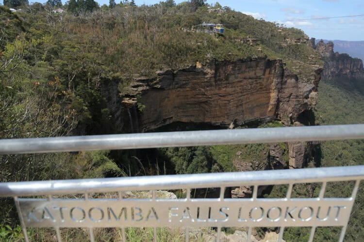 Katoomba Falls Lookout in the Blue Mountains in Australia