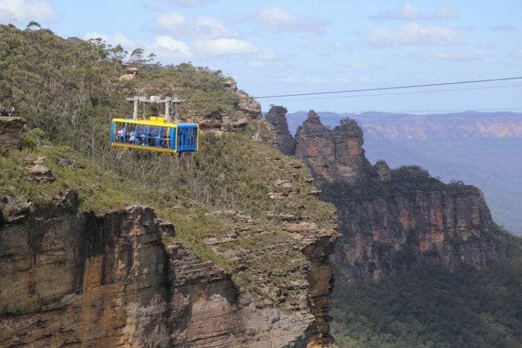 Scenic Skyway cable car in the Blue Mountains in Australia