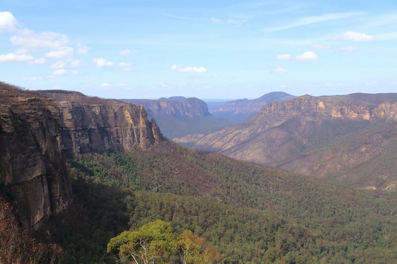 View from Govetts Leap in the Blue Mountains in Australia
