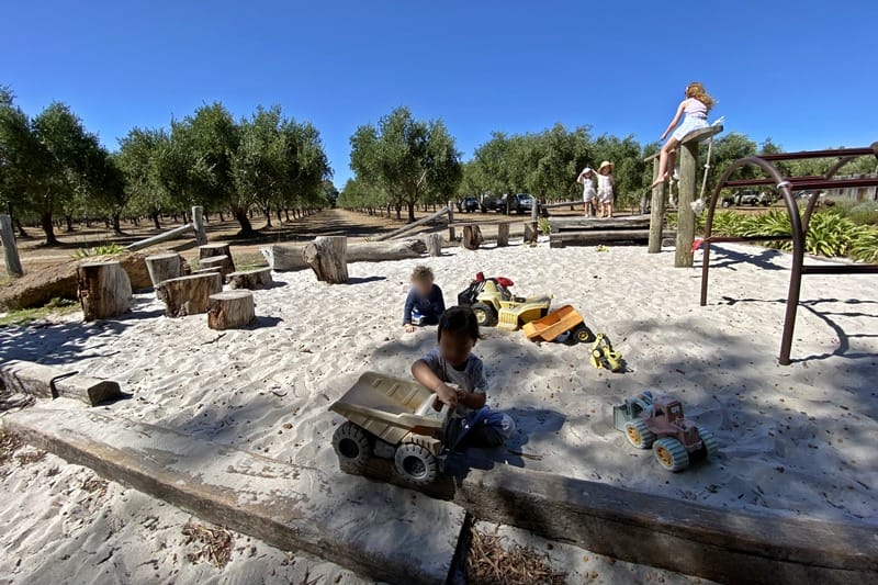 Sandpit at Eagle Bay Olives in Dunsborough Australia