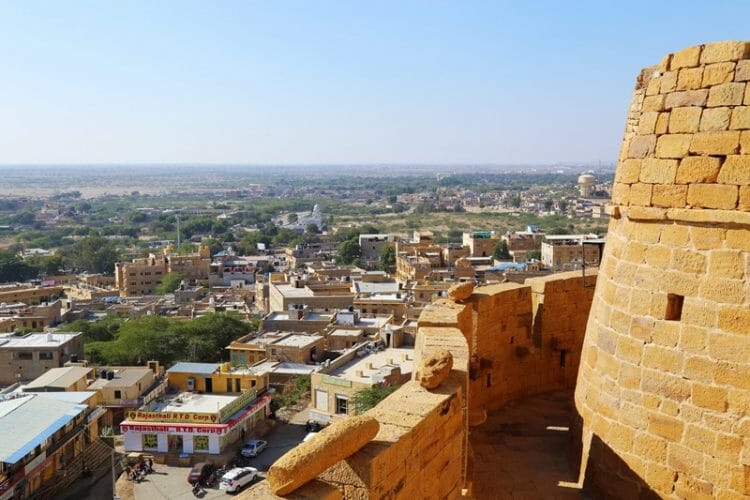 View of Jaisalmer from Sonar Quila Jaisalmer Fort India