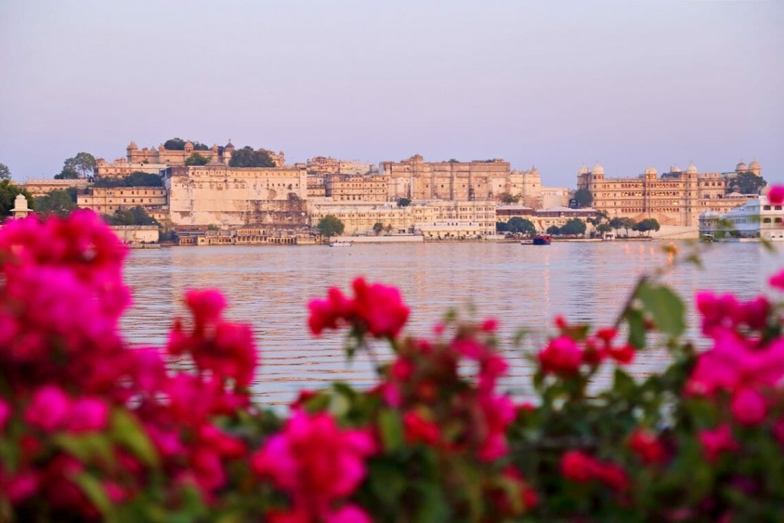 City Palace and Lake Pichola in Udaipur India
