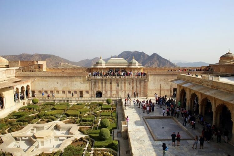 Amer Fort courtyards near Jaipur in India