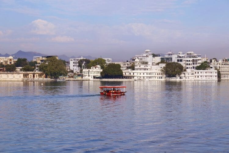 Boat ride on Lake Pichola in Udaipur India