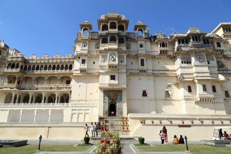City Palace exterior in Udaipur India