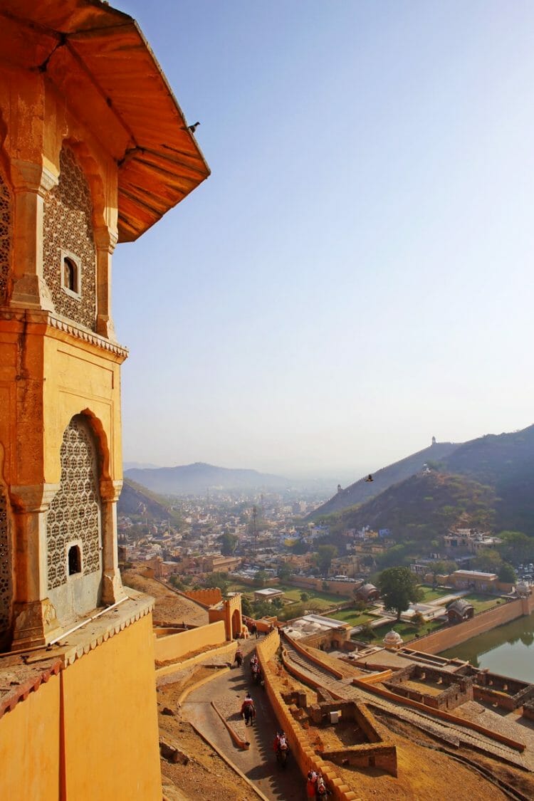 View from Amer Fort near Jaipur in India
