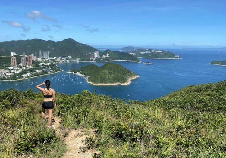 View of Deep Water Bay from Brick Hill in Hong Kong