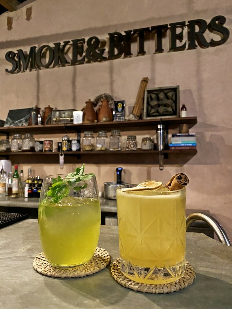 Cocktails at Smoke & Bitters in Hiriketiya in Sr Lanka