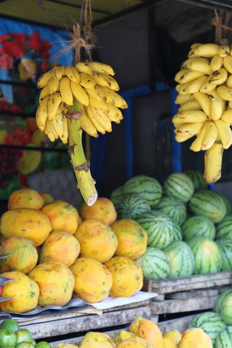 Fresh fruit at Dickwella Market in Sri Lanka