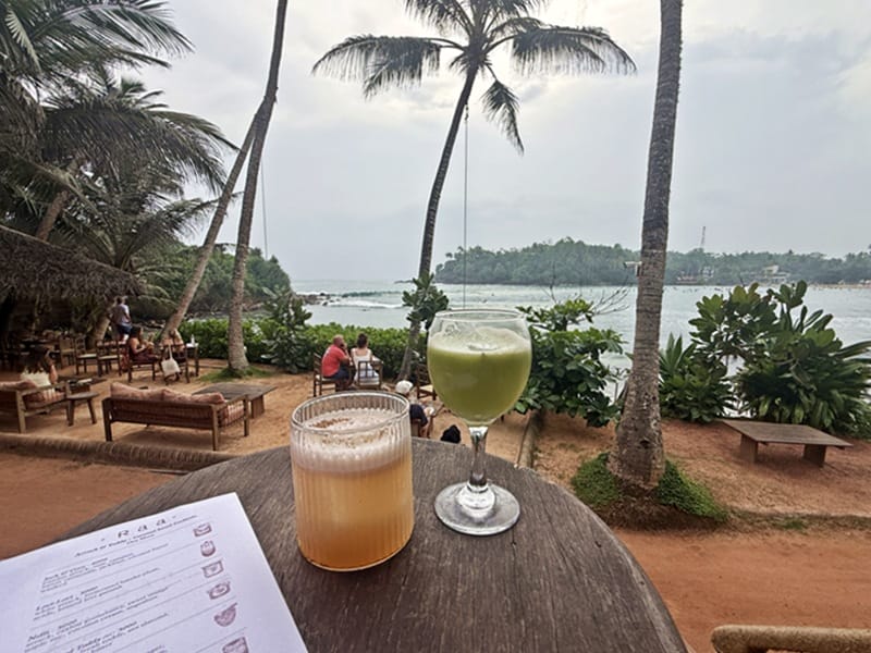 Raa Hiriketiya cocktails in Sri Lanka