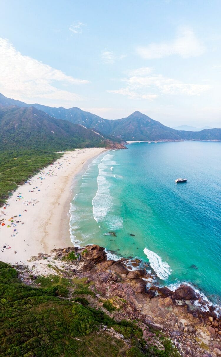 Ham Tin Beach in Tai Long Wan Sai Kung Hong Kong drone photo