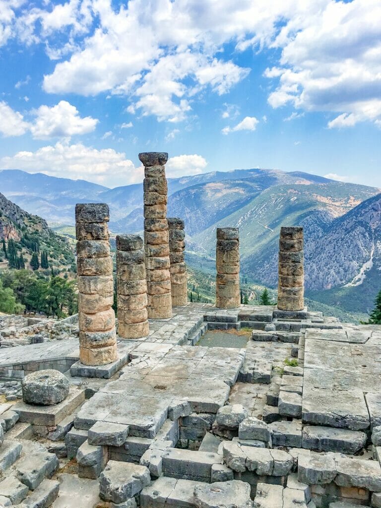 Ruins at Delphi in Greece