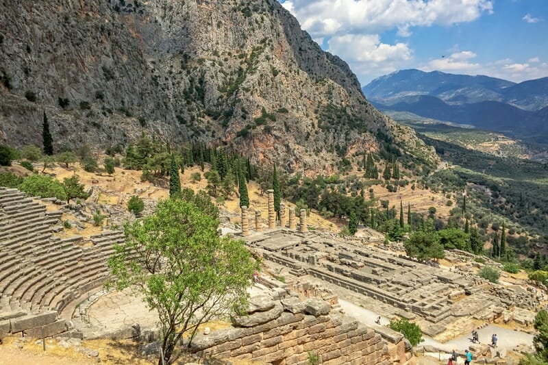 Sanctuary of Apollo at Delphi in Greece