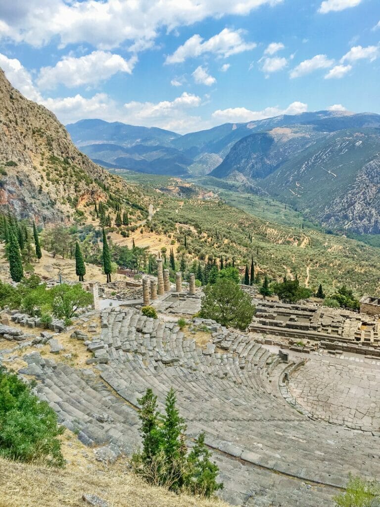 Theatre and Sanctuary of Apollo at Delphi in Greece