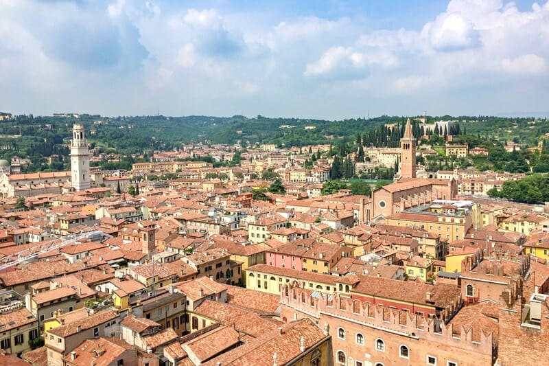 Verona skyline in Italy