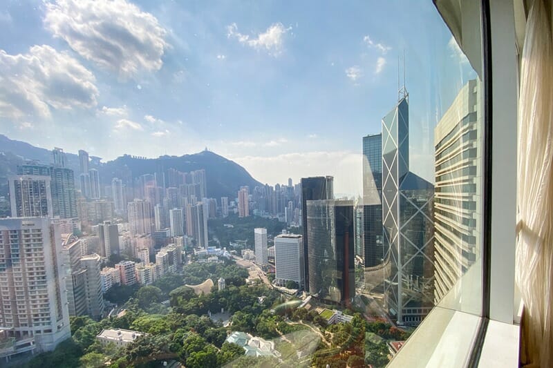 View from room at Island Shangri-La in Hong Kong