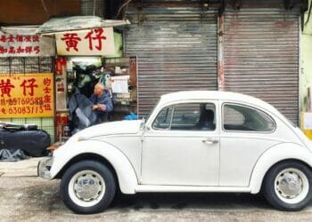 Vintage car in Tai Hang Hong Kong