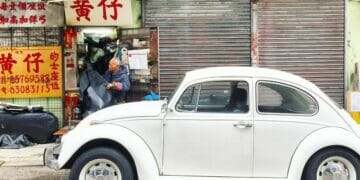 Vintage car in Tai Hang Hong Kong