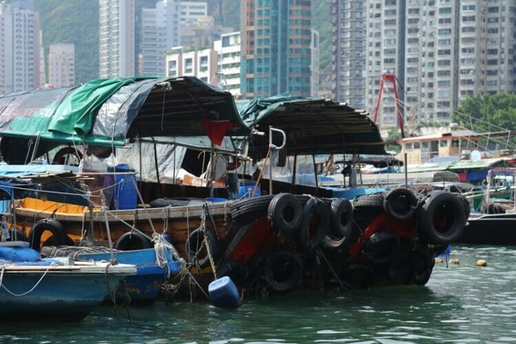 Fishing boats in Aberdeen Hong Kong