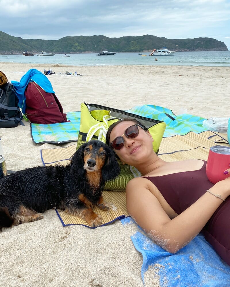 Beach day with Sam in Tai Long Wan Hong Kong