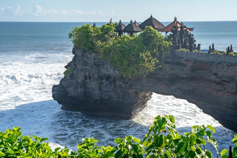 Batu Bolong Temple near Canggu in Bali Indonesia