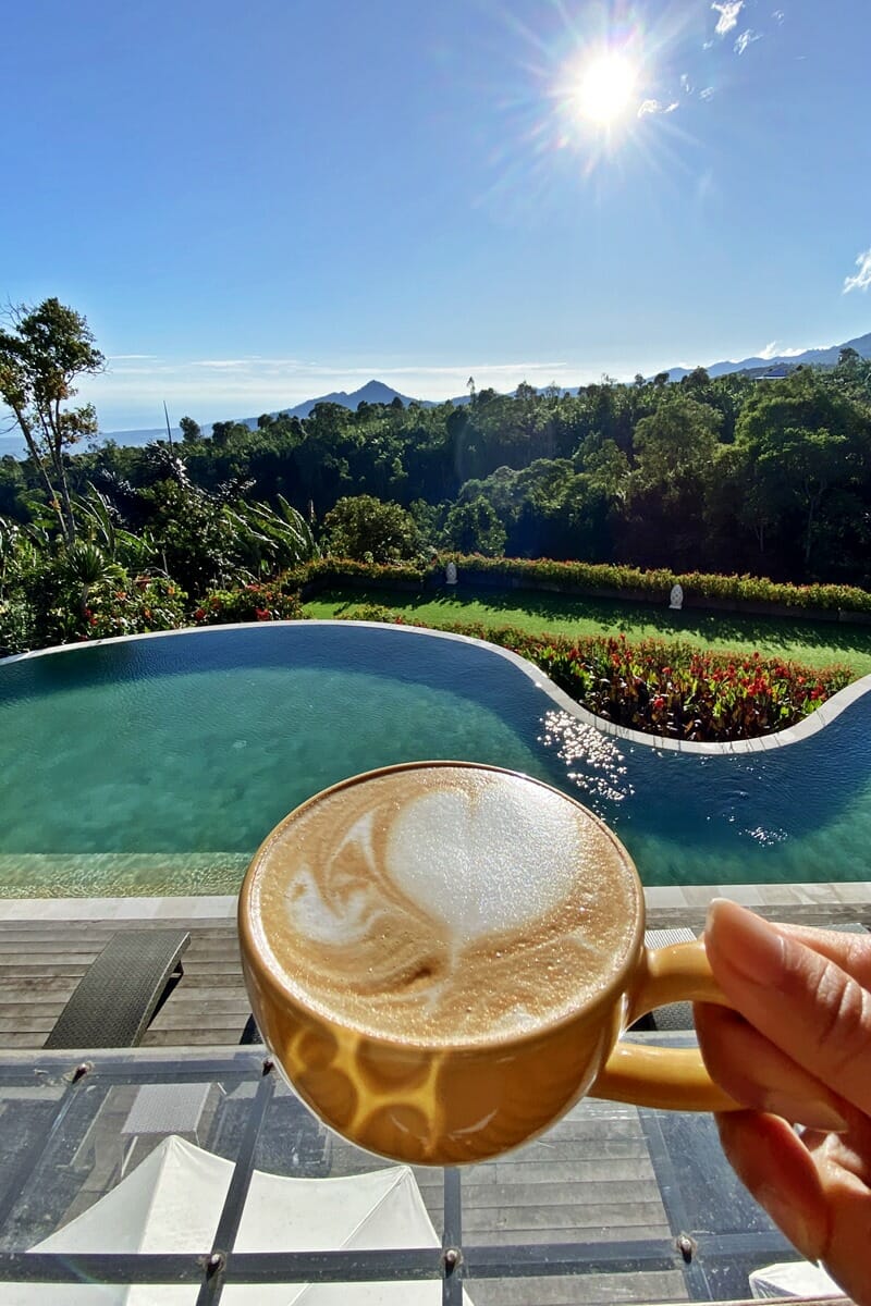 Coffee at Giriwood Hotel in Munduk Bali