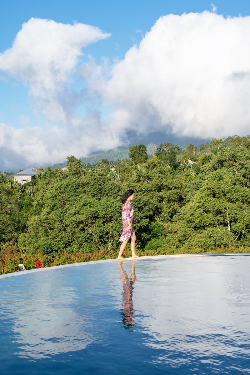 Infinity pool in Munduk at Giriwood Hotel Bali