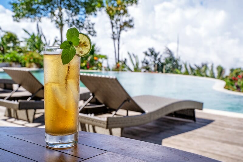 Lemongrass drink at Giriwood Hotel in Munduk Bali