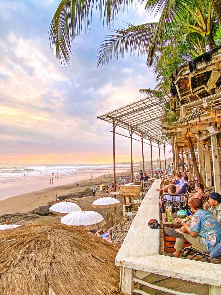 Sunset drinks in Canggu Bali Indonesia