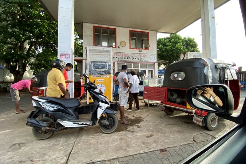 Fuel station in Sri Lanka