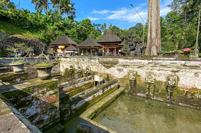 Grounds of Goa Gajah temple in Ubud Bali