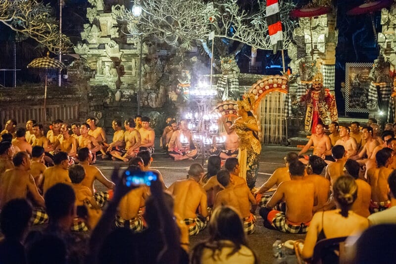 Kecak fire dance in Ubud Bali