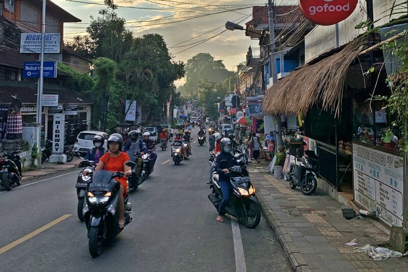 Scooters in Ubud Bali