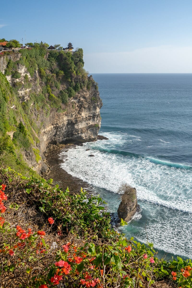 Cliffs of Uluwatu Temple in Bali Indonesia