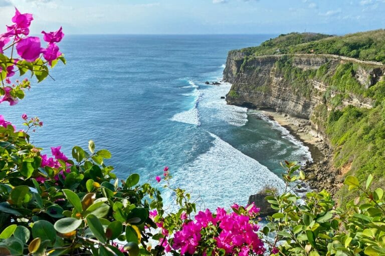 Cliffs of Uluwatu in Bali Indonesia