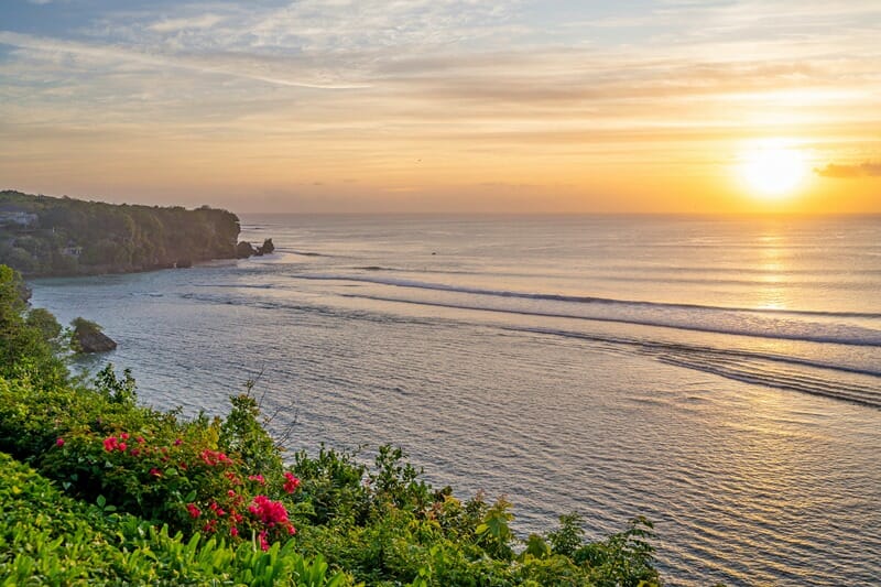 Sunset in Uluwatu in Bali
