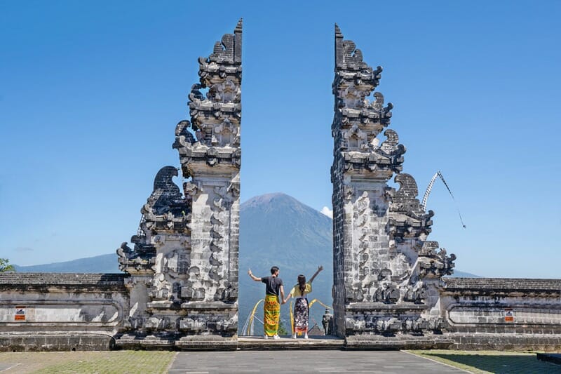 Gates of Heaven at Pura Lempuyang in Bali Indonesia