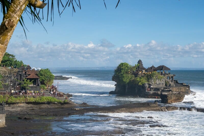 Tanah Lot water temple in Bali Indonesia