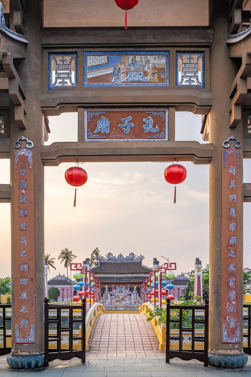Confuscius Temple entrance in Hoi An Vietnam
