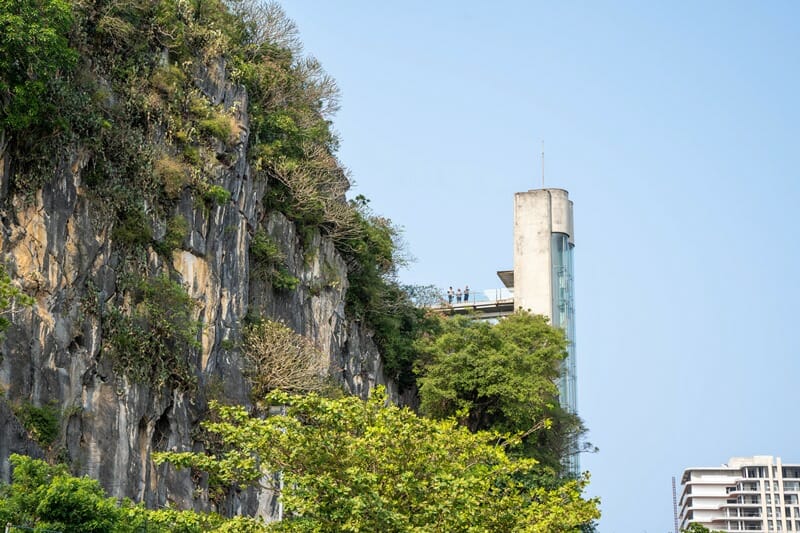 Elevator at Marble Mountains near Da Nang in Vietnam