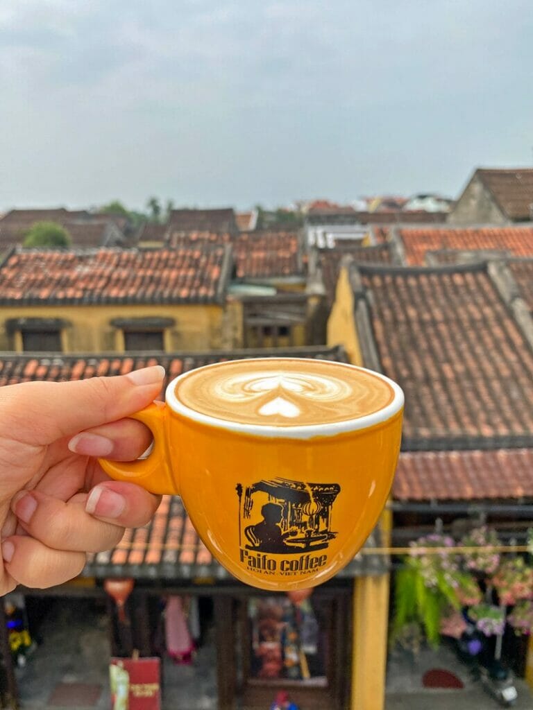 Faifo Coffee on a rooftop in Hoi An Vietnam