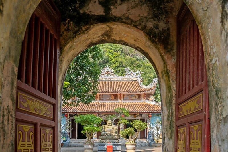 Gate at Marble Mountains in Da Nang in Vietnam