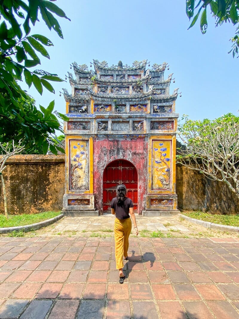 Gate in Imperial Citadel in Hue Vietnam