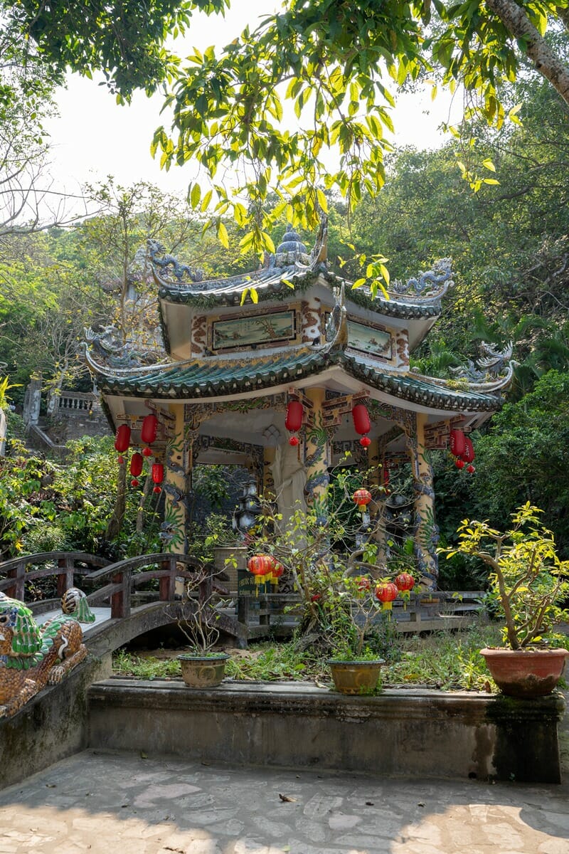 Pagoda in Marble Mountains in Da Nang Vietnam