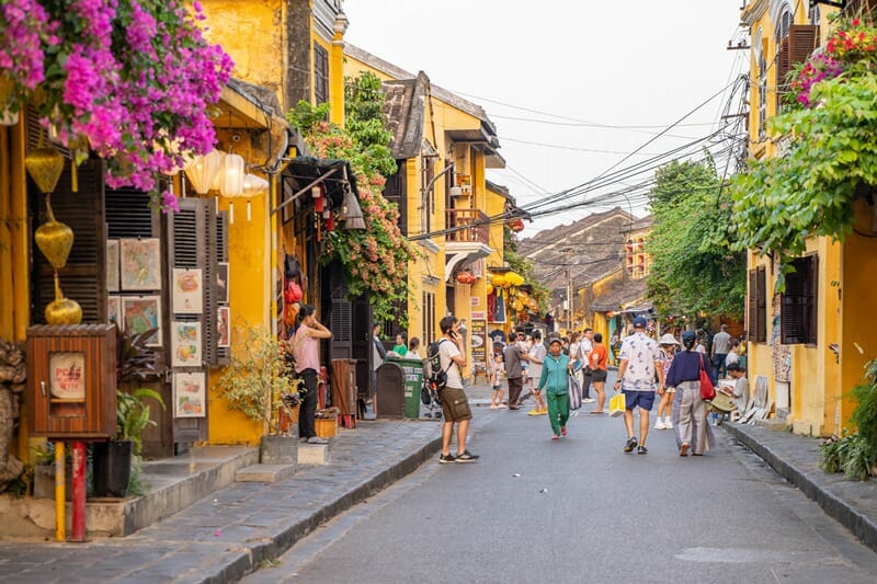 People in Ancient Town of Hoi An in Vietnam